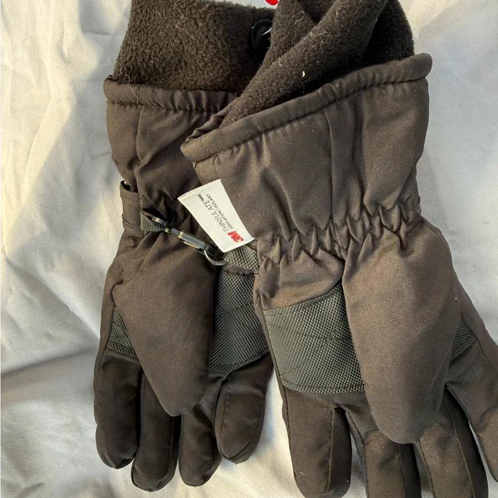 Ski Gloves Kids Gloves - Black and Pink